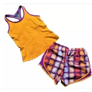 2 Pc Set Nike Dri-FIT Tempo Running Shorts w/Breifs M & Racerback Bra Tank Top S